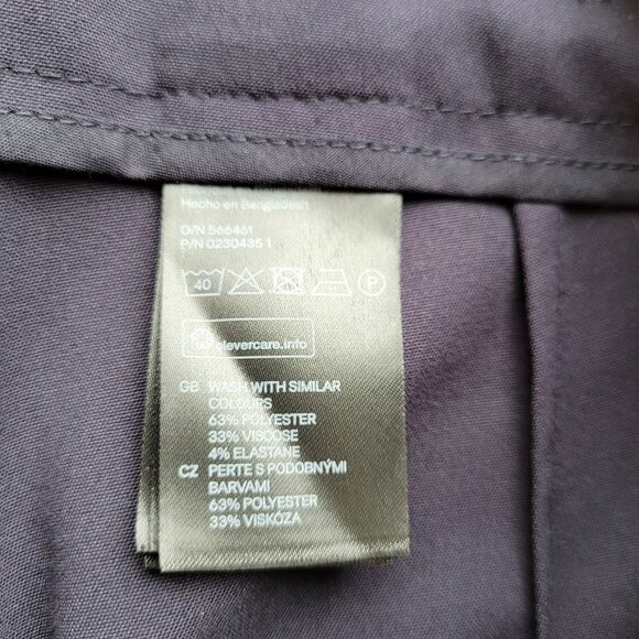 H&M Navy Blue Slacks Trousers Dress Pants Women's Size 10 - Picture 5 of 12